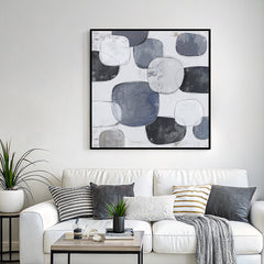 Contemporary Monochromatic Abstract Art: "Urban Gray Symphony"