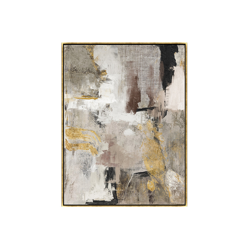 Handpainted Abstract Artwork: "Golden Whisper"