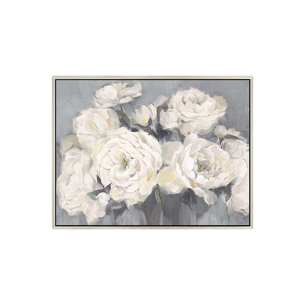 White Rose Oil Painting on Canvas