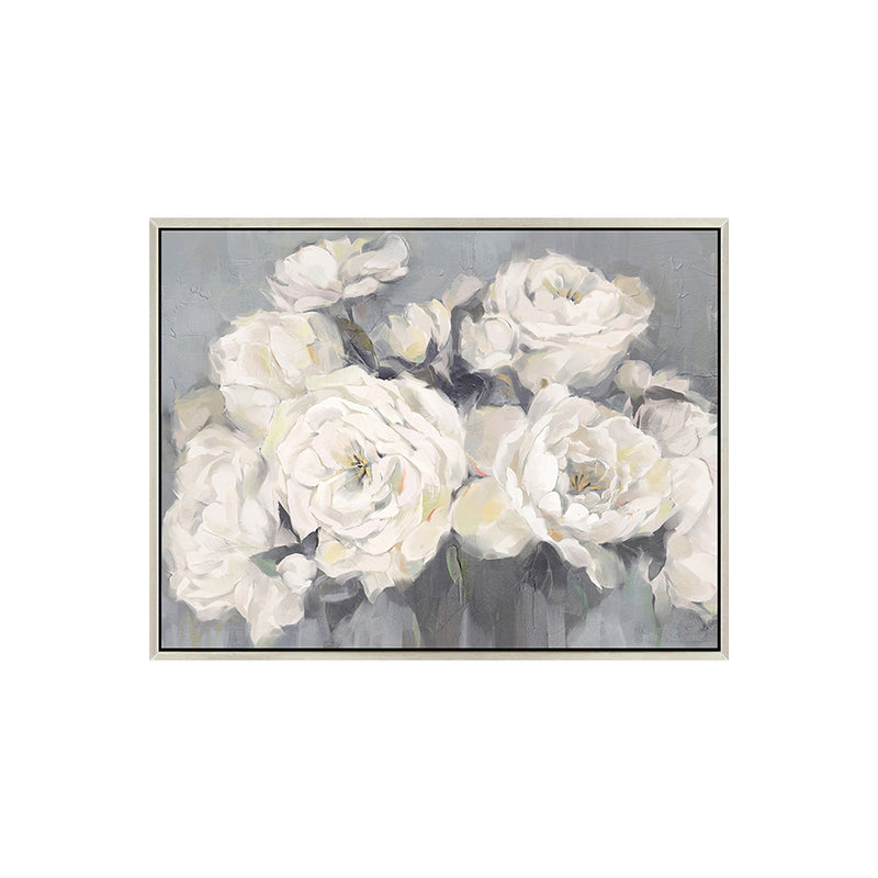 White Rose Oil Painting on Canvas