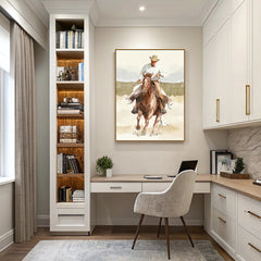 Western Cowboy Oil Painting