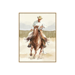 Western Cowboy Oil Painting