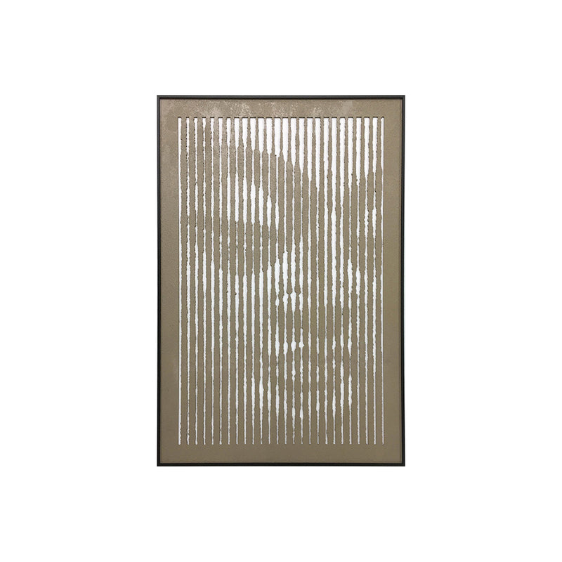 Serene Buddha Carving MDF Panel with PS Frame