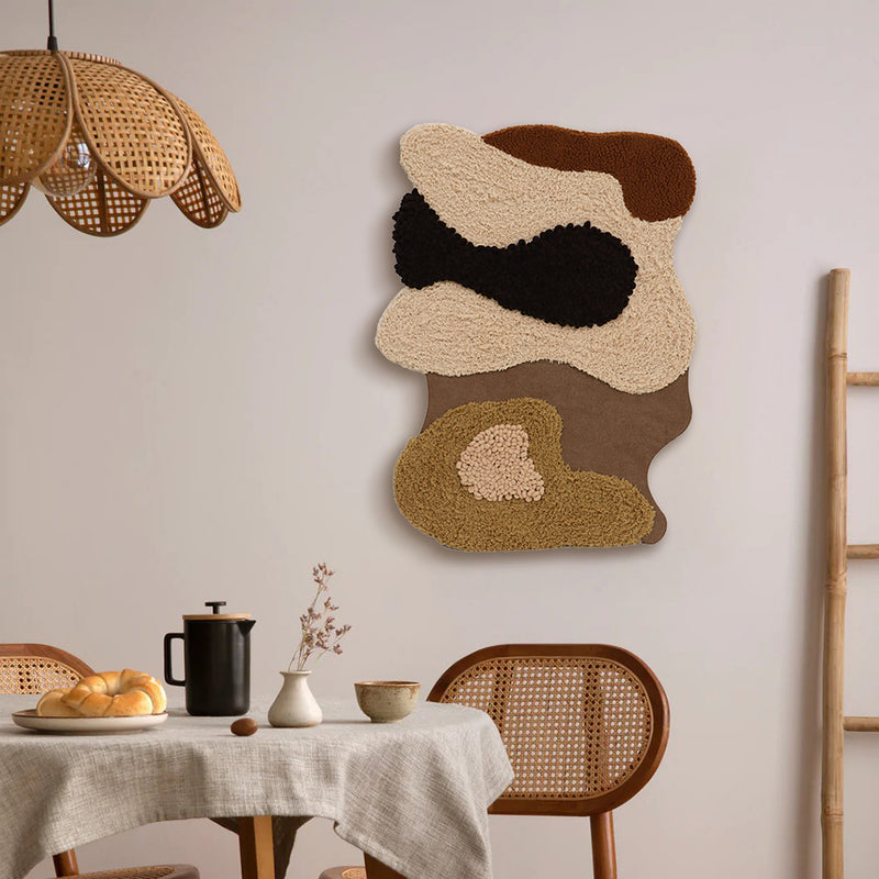 Nature-Inspired Textured Flannelette Wall Hanging
