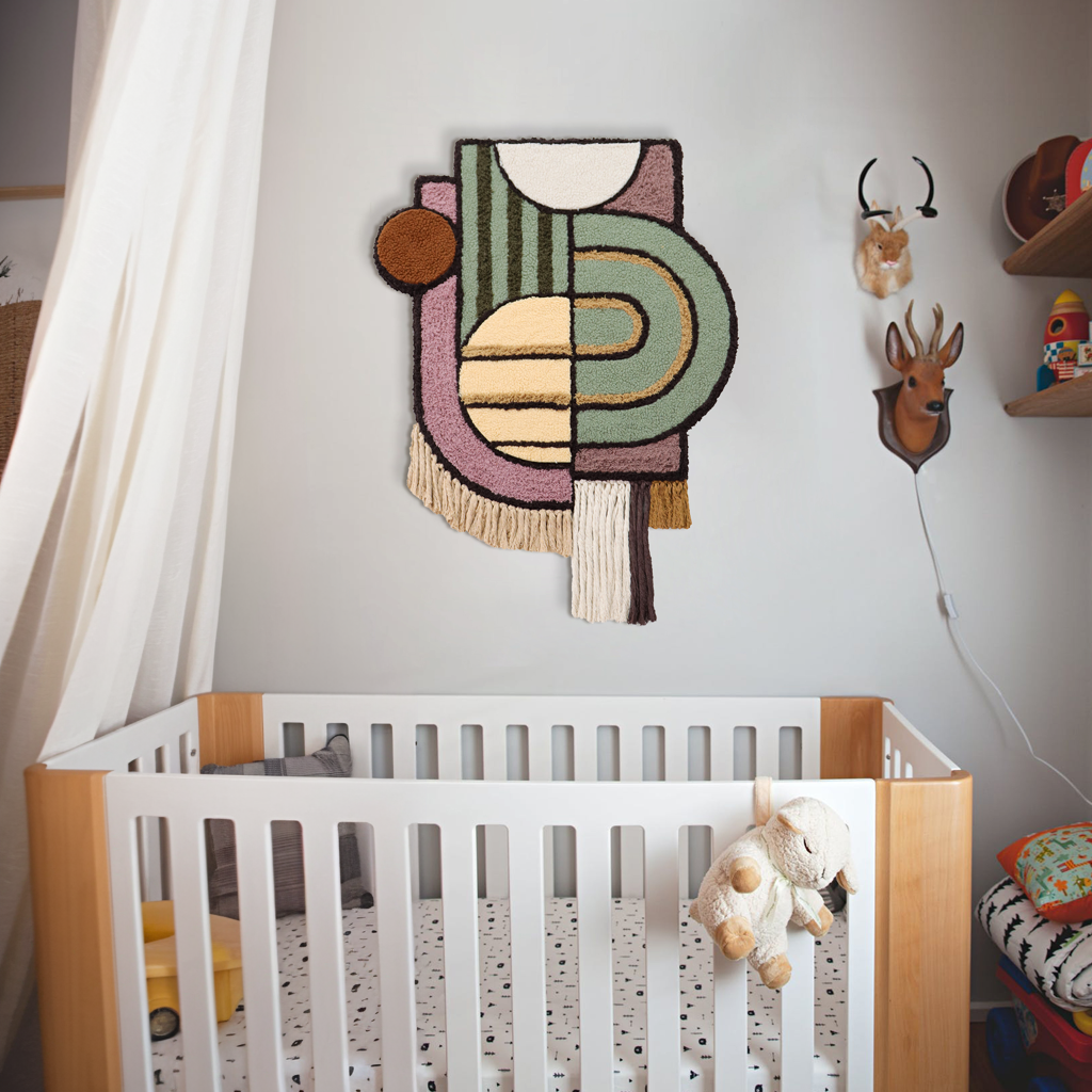 Colorful Geometric Flannelette Tapestry