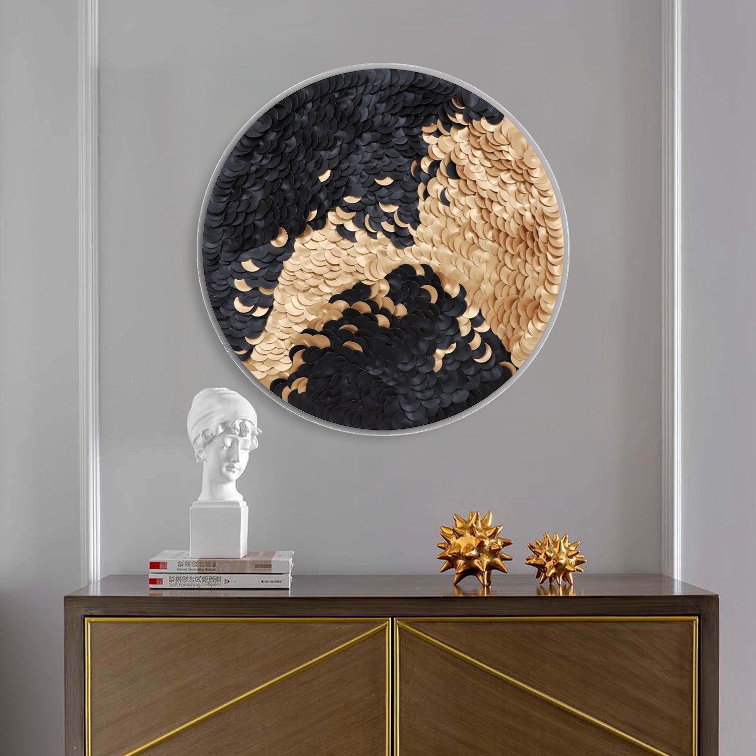 Chic Leather Patchwork Wall Art