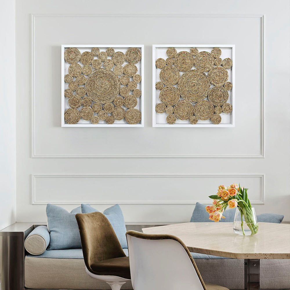 Natural Spiraling Hemp Rope Wall Décor