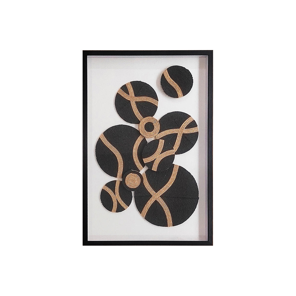 Modern Geometric Paper String Wall Art with PS Frame