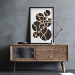 Modern Geometric Paper String Wall Art with PS Frame