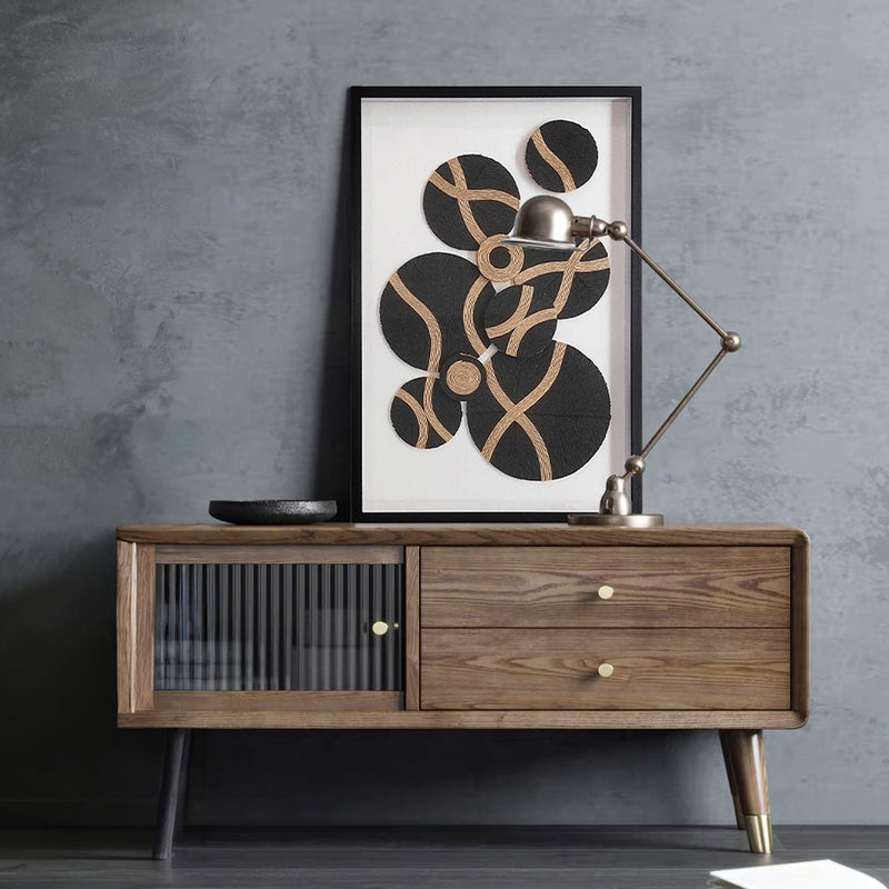 Modern Geometric Paper String Wall Art with PS Frame