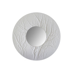 Tree Carved Round Wall Mirror -Elegant
