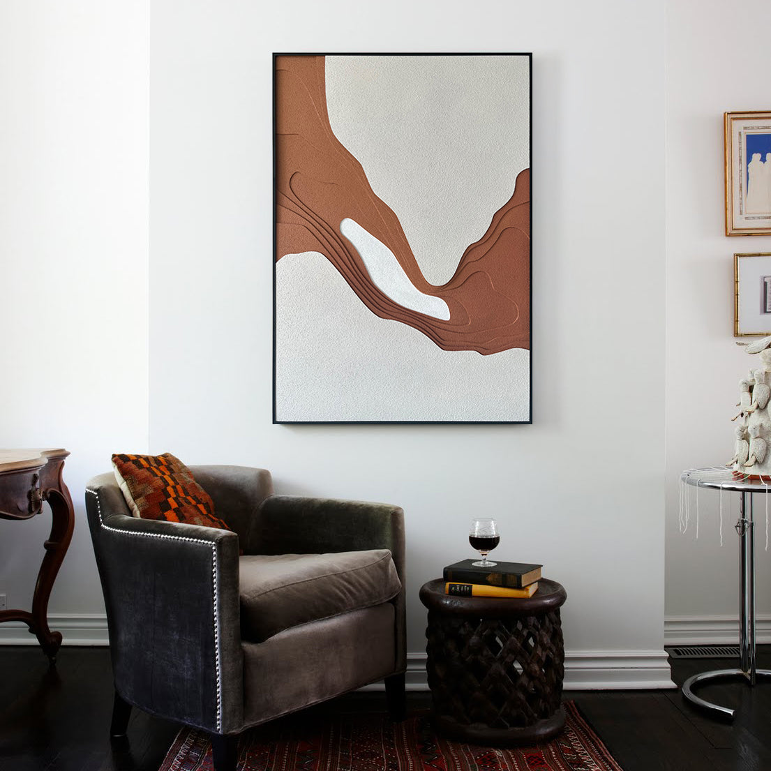 Modern Minimalist Carved MDF Wall Art