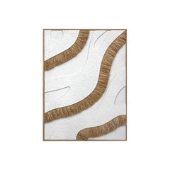 Natural Harmony- Hand-carved MDF and Straw Wall Art