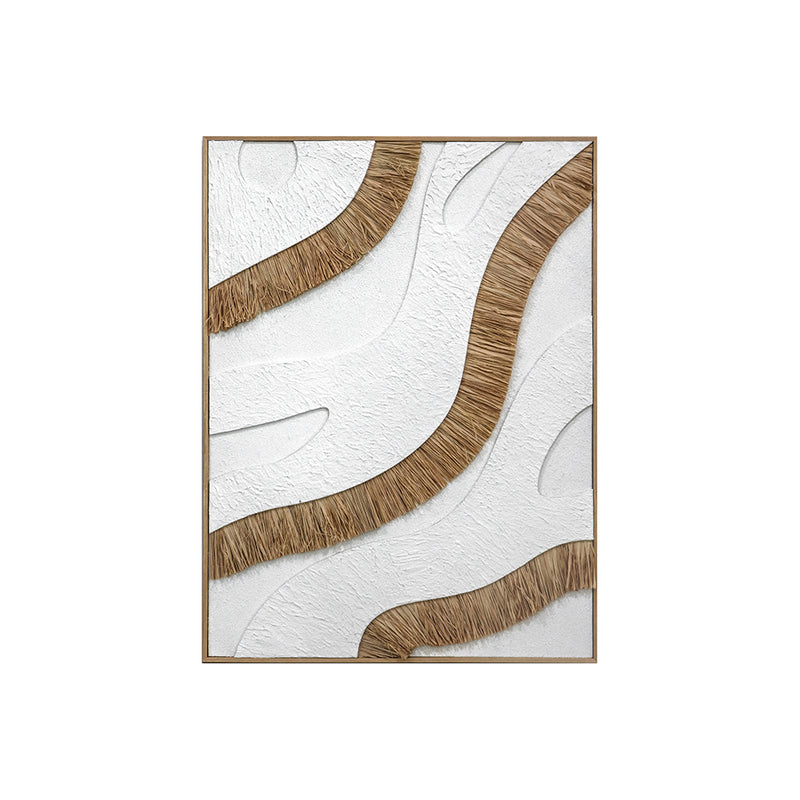 Natural Harmony- Hand-carved MDF and Straw Wall Art
