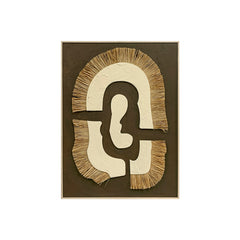 Organic Flow: Textured Straw and MDF Wall Decor