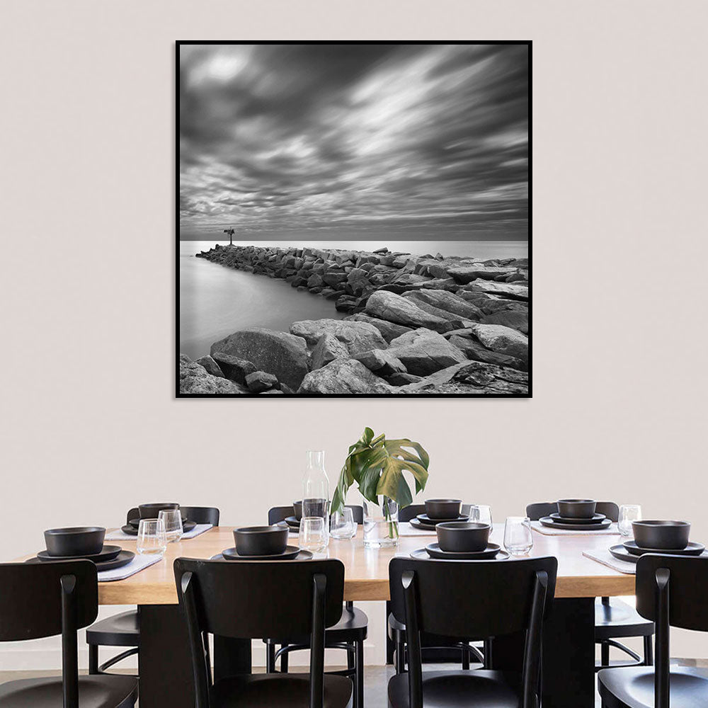 Tranquil Coastal Landscape Canvas Wall Art