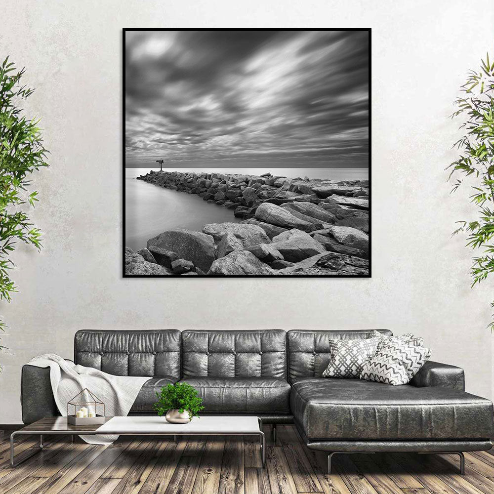 Tranquil Coastal Landscape Canvas Wall Art