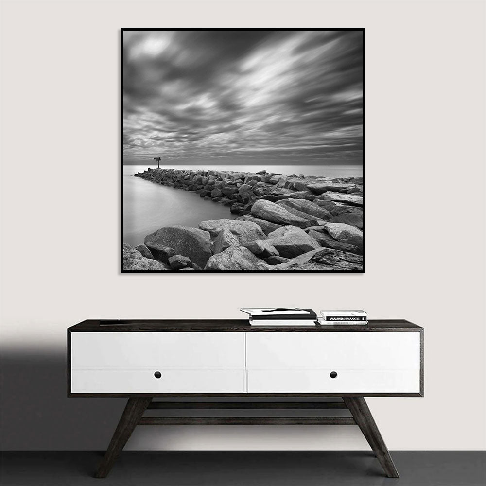 Tranquil Coastal Landscape Canvas Wall Art