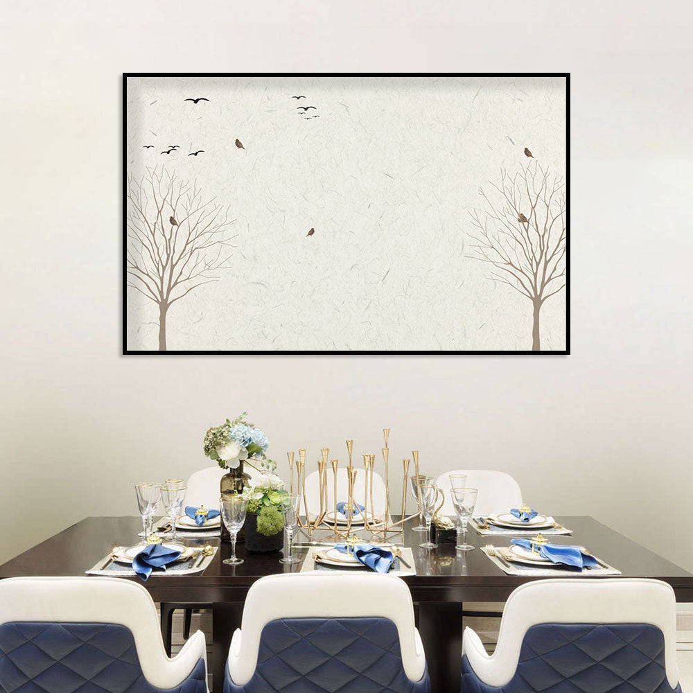 Tranquil Birds in Trees Canvas Wall Art