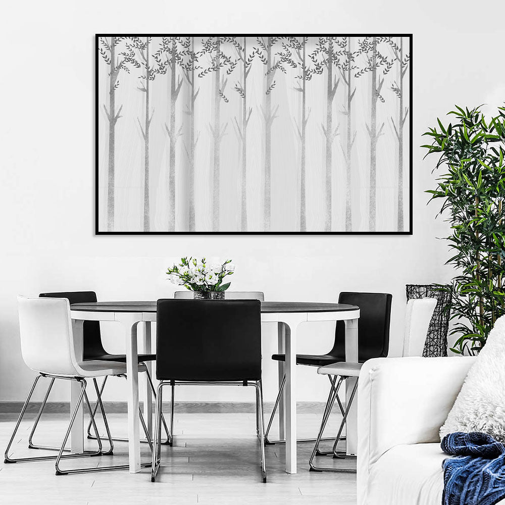 Serene Forest Silhouette Canvas Wall Art