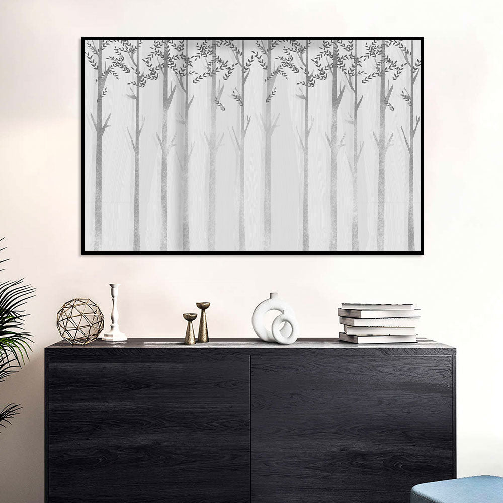 Serene Forest Silhouette Canvas Wall Art