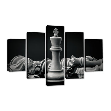 Majestic Chess King 5-Piece Canvas Wall Art