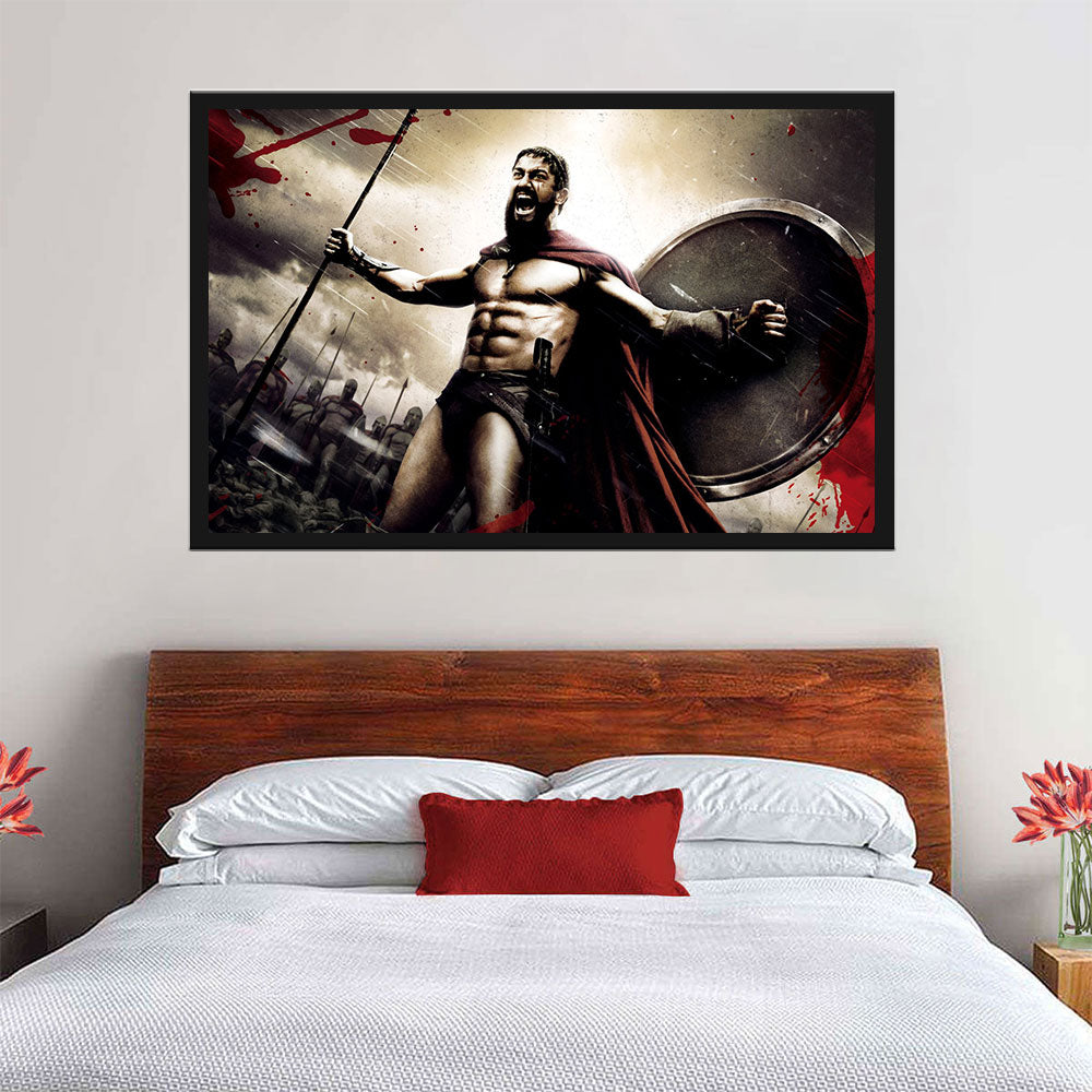Gerard Butler 300 Spartan Warriors Canvas Wall Art