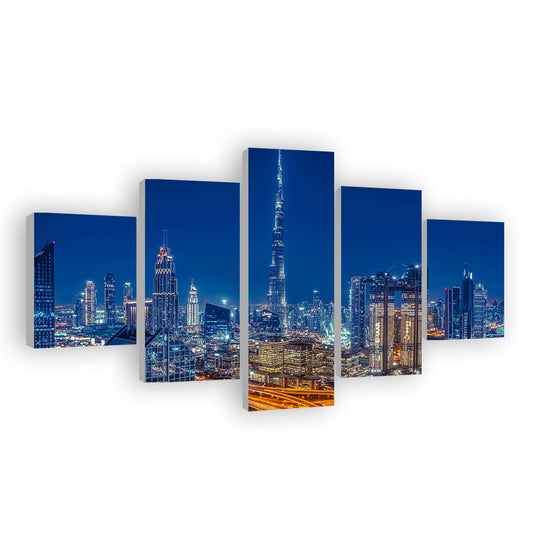 Dubai Burj Khalifa Night View Canvas Wall Art