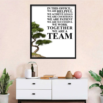 We Are A Team Canvas Wall Art