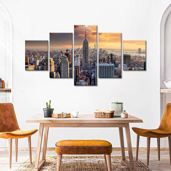 Empire State Building Skyline Canvas Wall Art