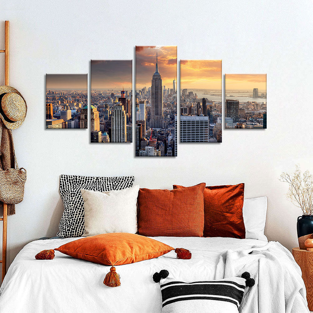 Empire State Building skyline canvas wall art