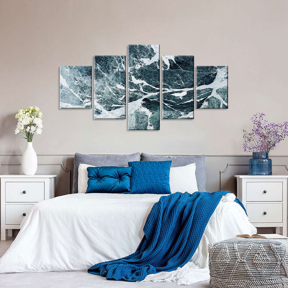 Modern Gray and White Marble canvas wall art