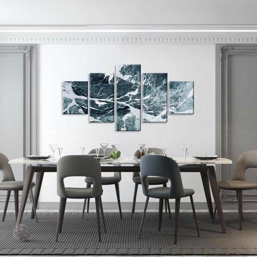 Modern Gray and White Marble canvas wall art