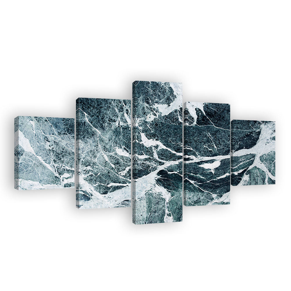 Modern Gray and White Marble canvas wall art