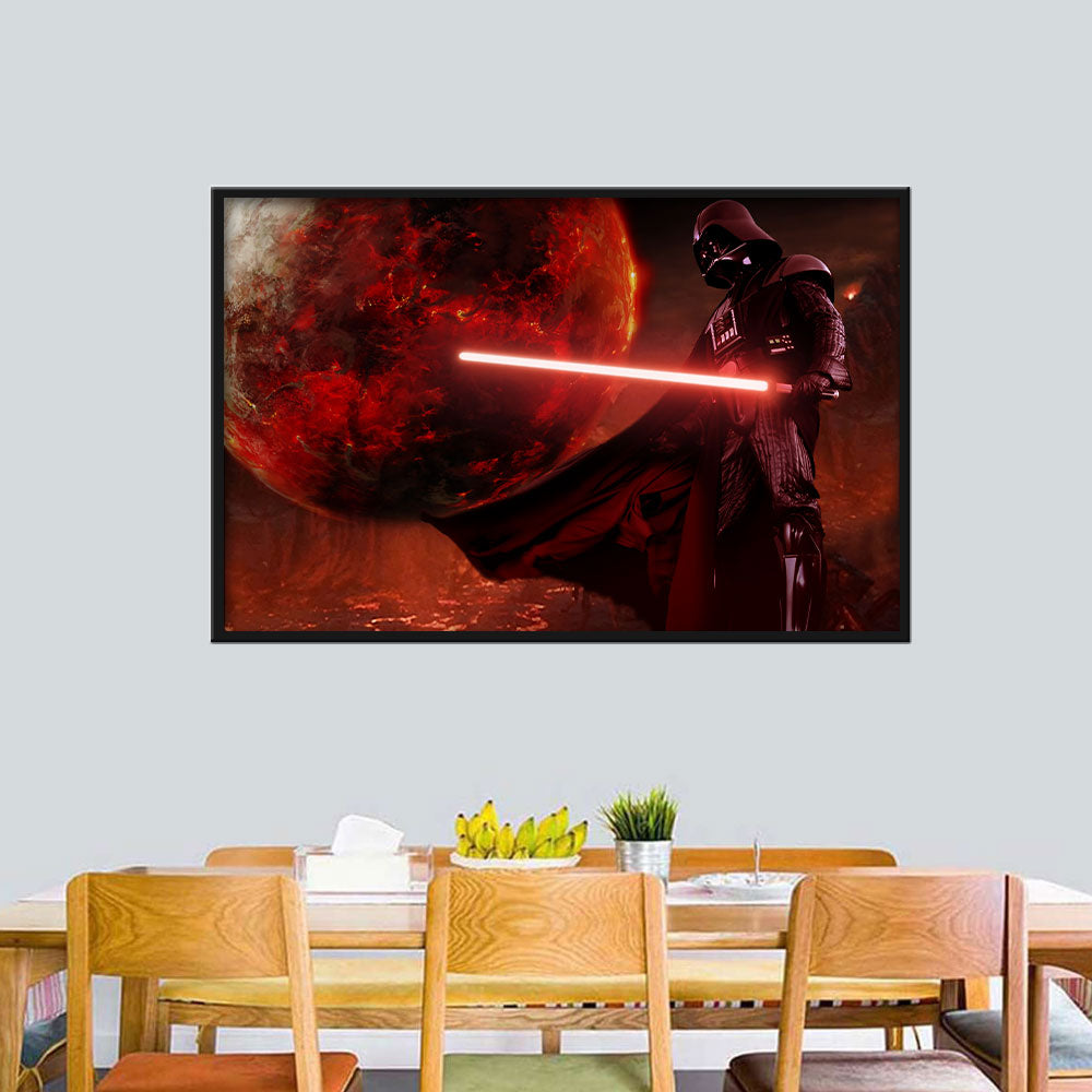 Darth Vader Sith Lord on Mustafar Canvas Wall Art