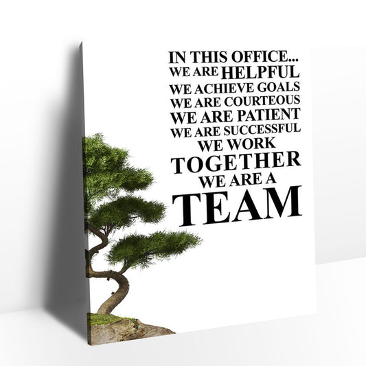 We Are A Team Canvas Wall Art