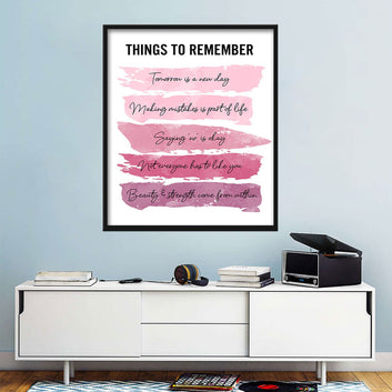 Things to Remember Canvas Wall Art