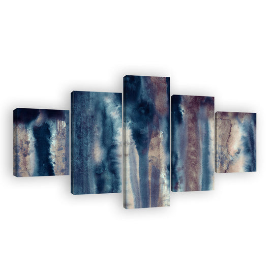 Abstract Dark Batik Canvas Wall Art