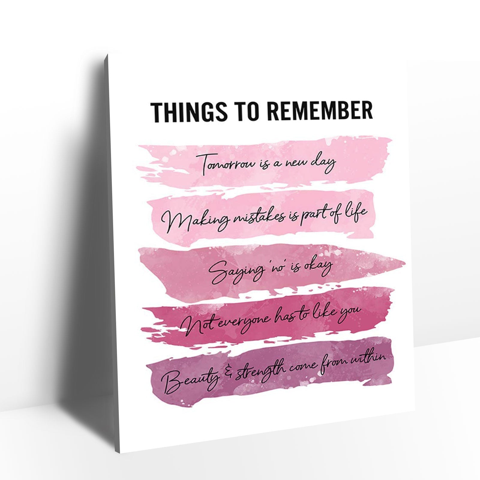 Things to Remember Canvas Wall Art