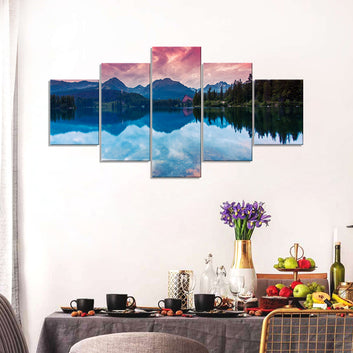 Mountain Reflection in Tatra National Park Canvas Wall Art