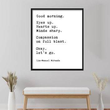 Good Morning Motivation Canvas Wall Art