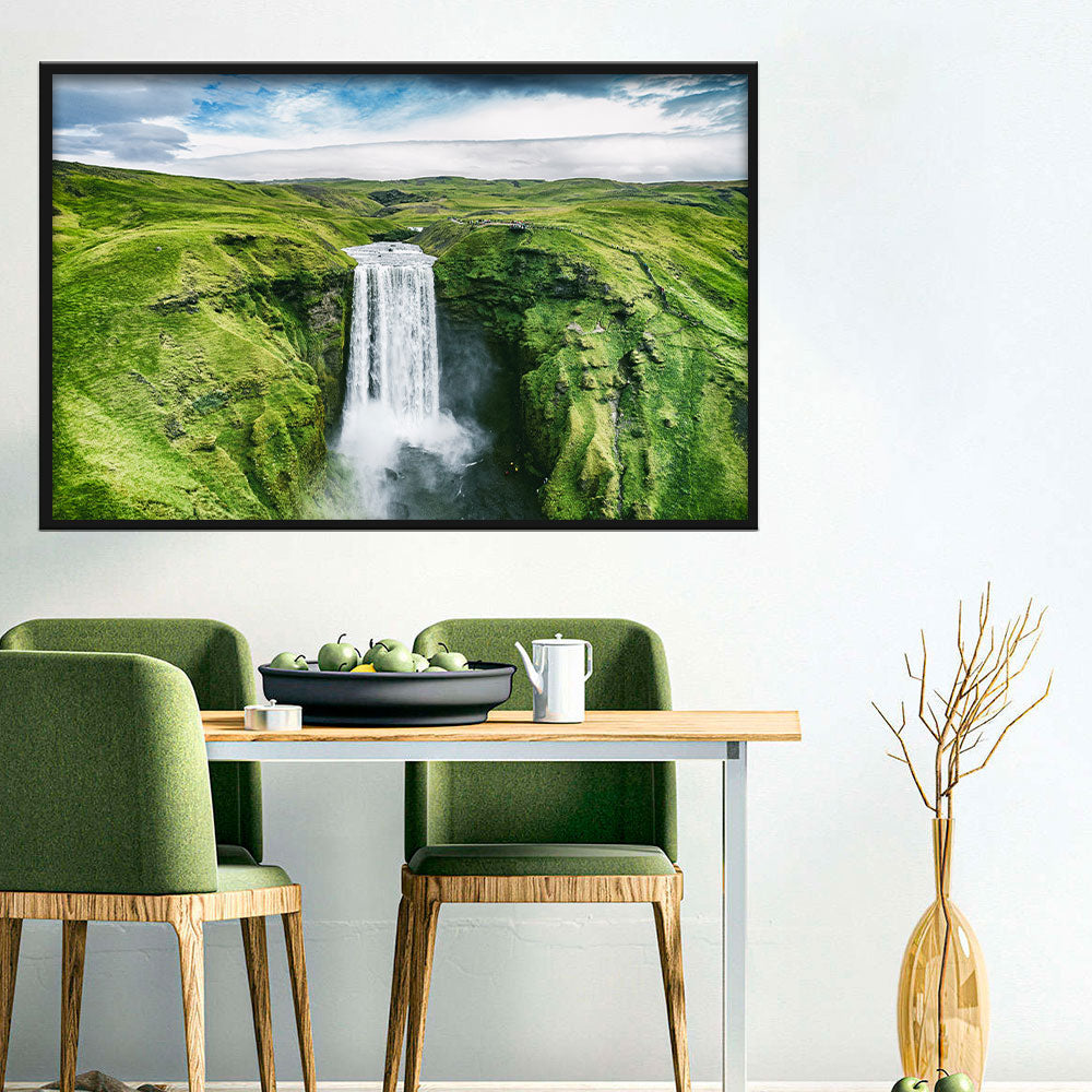 Iceland Skogafoss Waterfall Canvas Wall Art