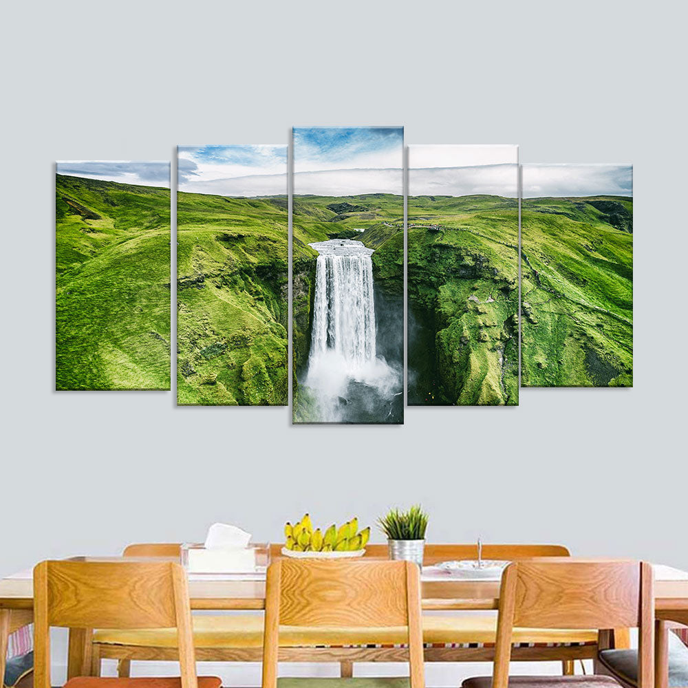 Iceland Skogafoss Waterfall Canvas Wall Art