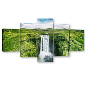 Iceland Skogafoss Waterfall Canvas Wall Art