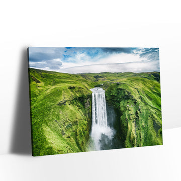 Iceland Skogafoss Waterfall Canvas Wall Art