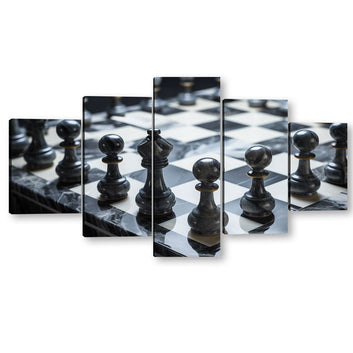 Marble Chess Canvas Wall Art