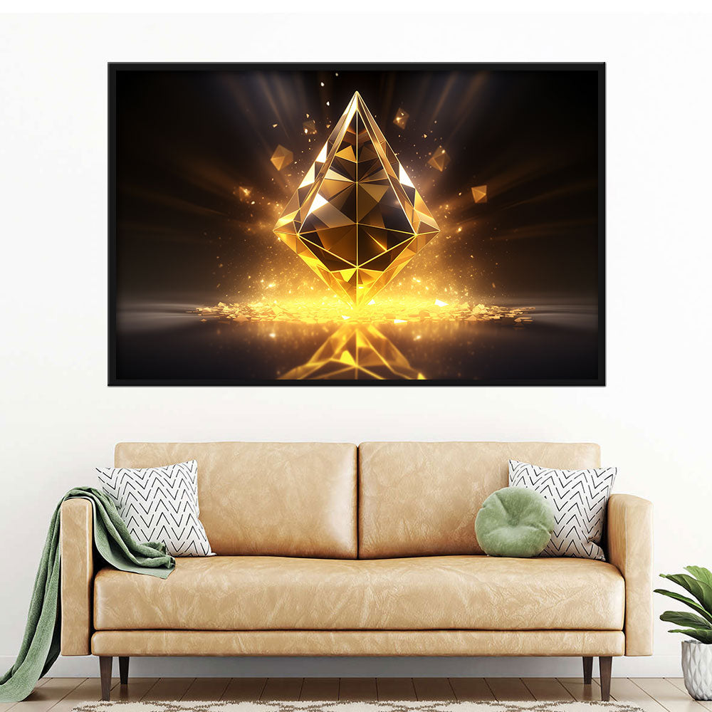 Gold Ethereum Canvas Wall Art