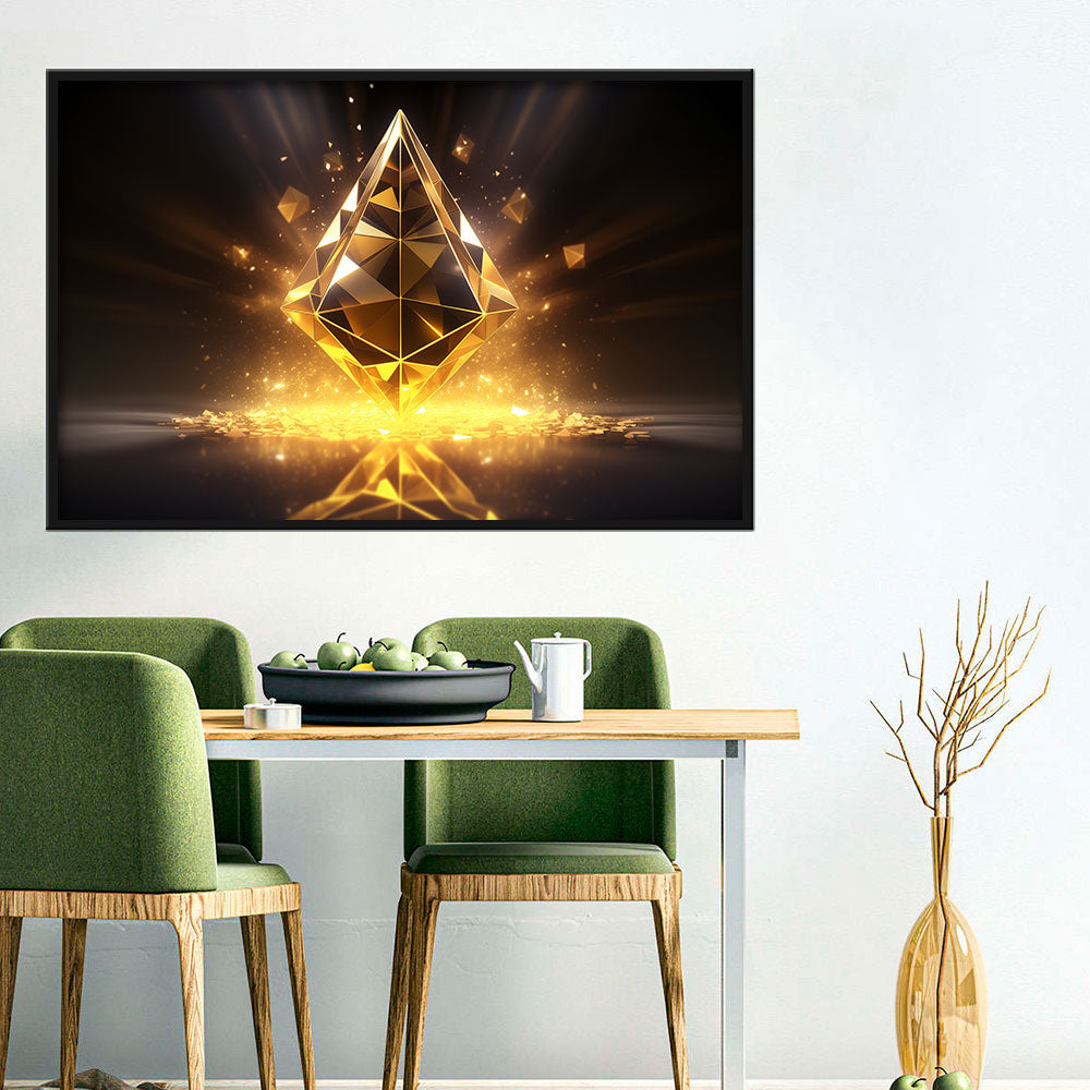 Gold Ethereum Canvas Wall Art