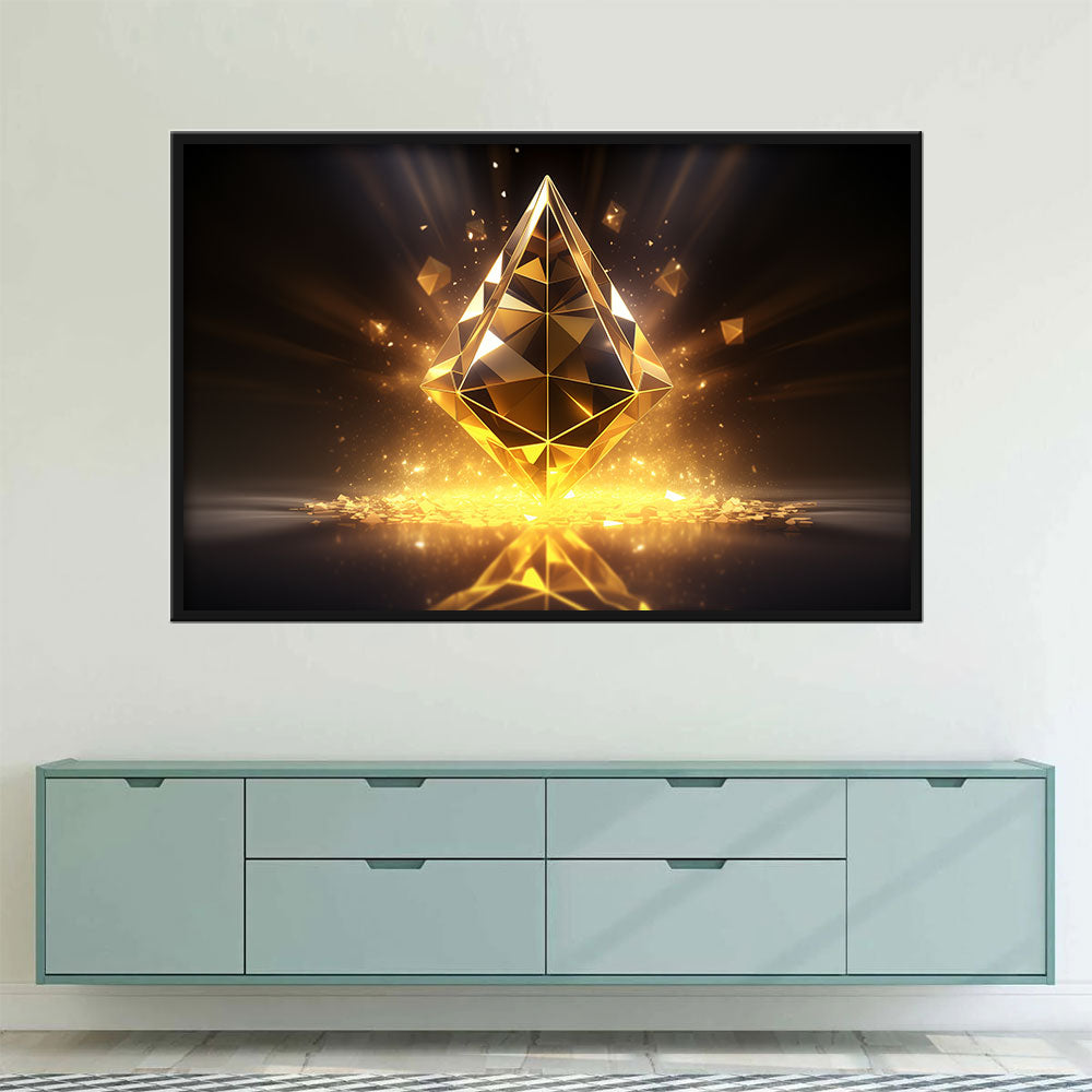 Gold Ethereum Canvas Wall Art