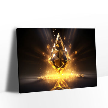 Gold Ethereum Canvas Wall Art